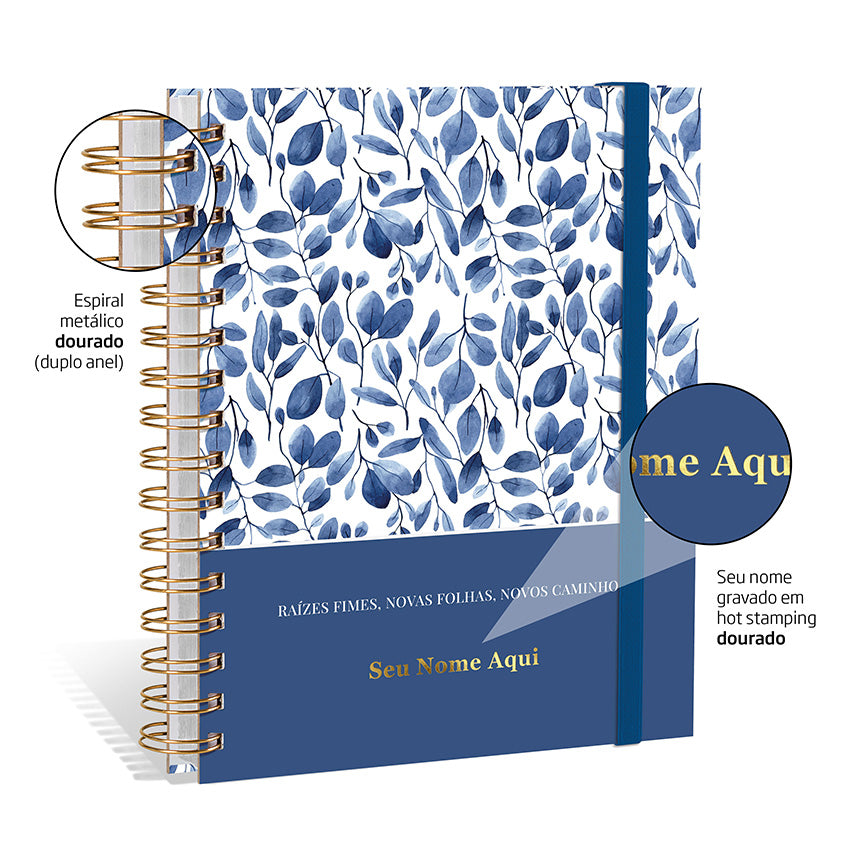 Planner 2027 Personalizado Botanics Prestige Anil