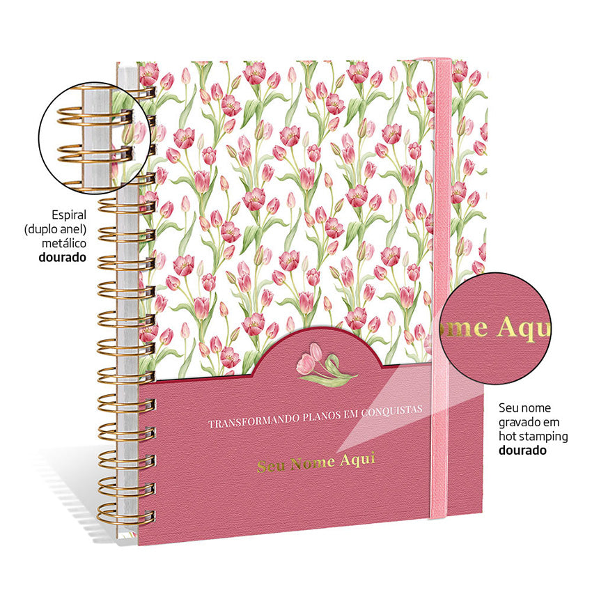 Planner 2027 Personalizado Bloom Prestige Tulipa