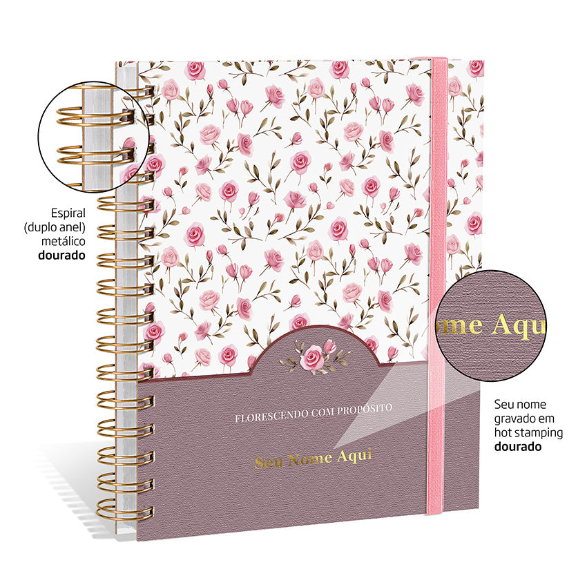 Planner 2027 Personalizado Bloom Prestige Camélia