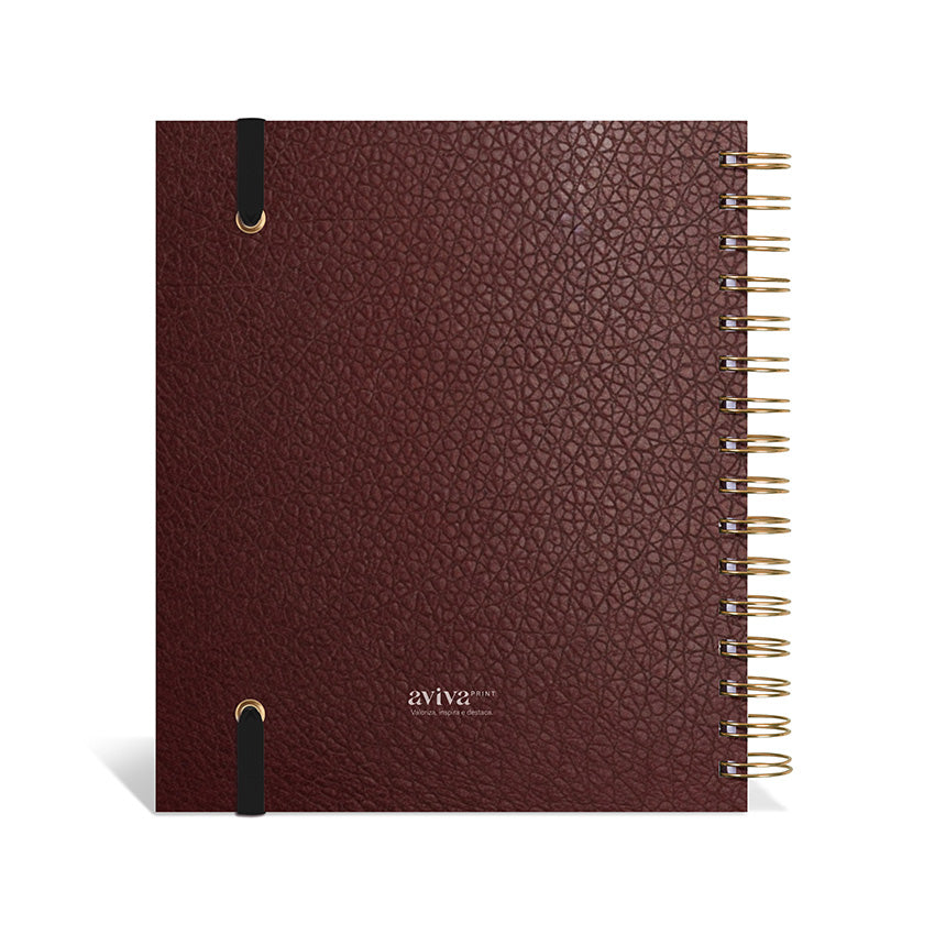 Planner 2027 Personalizado Oxford Prestige Cognac