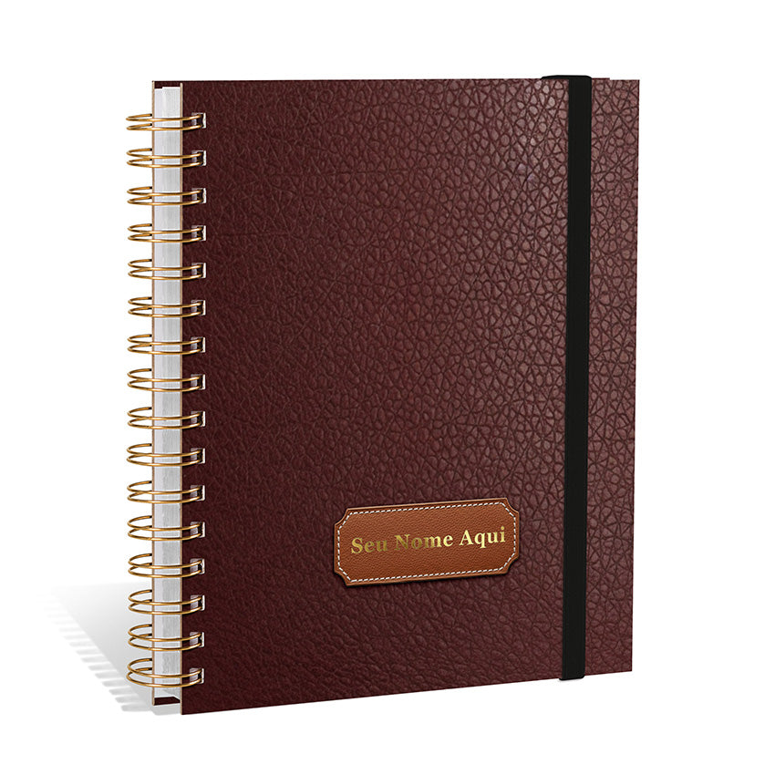 Planner 2027 Personalizado Oxford Prestige Cognac