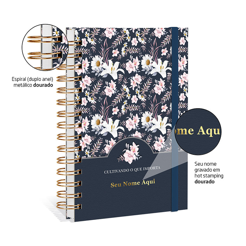 Agenda 2027 Personalizada Bloom Prestige Lírio