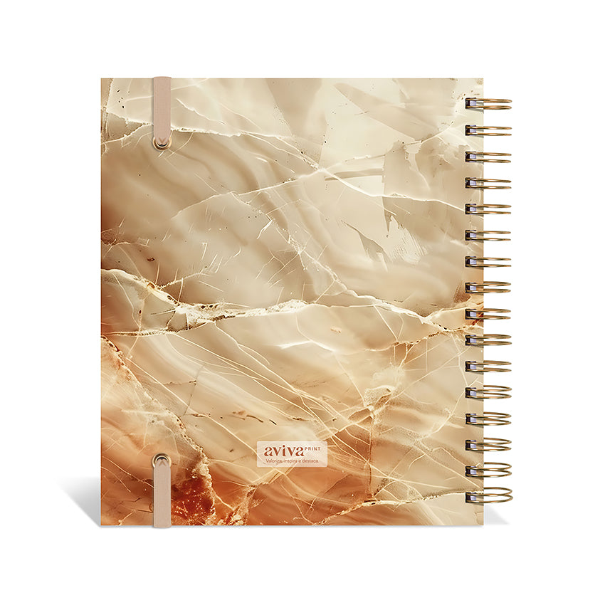 Planner 2027 Personalizado Mármore Prestige Âmbar