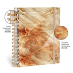 Planner 2027 Personalizado Mármore Prestige Âmbar