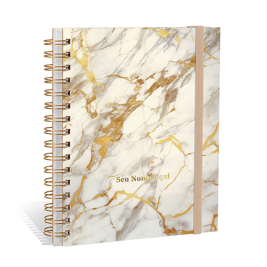 Planner 2027 Personalizado Mármore Prestige Alabastro