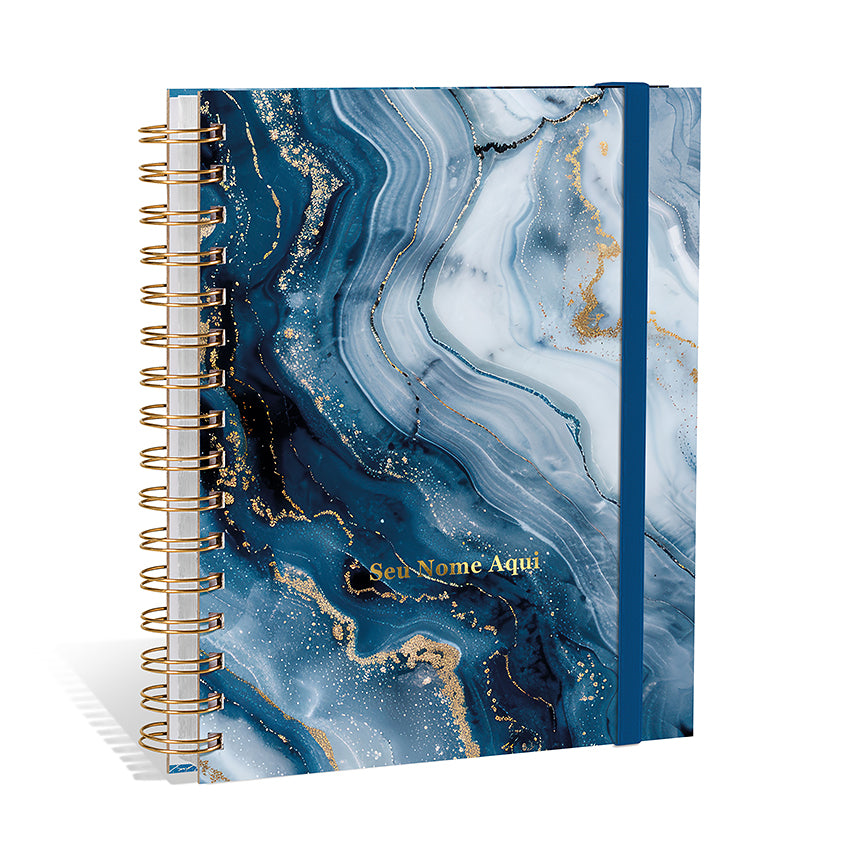 Planner 2027 Personalizado Mármore Prestige Safira