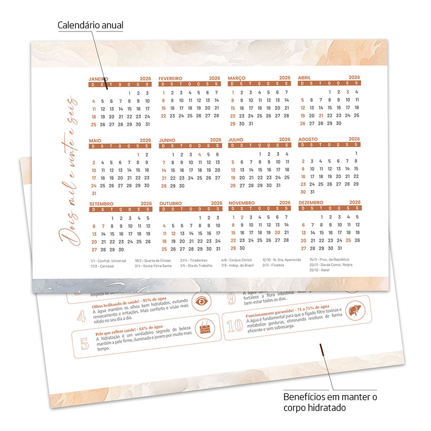 Desk Planner Semanal Terracota Personalizado