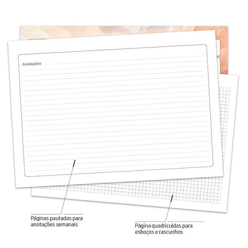 Desk Planner Semanal Terracota Personalizado